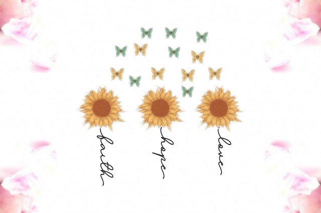 Faith Hope Love Sunflower PNG Sublimation Jagonath Roy 