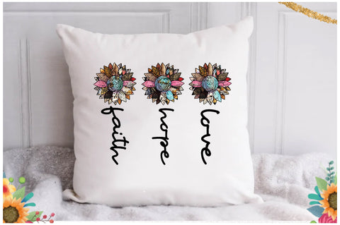 Faith Hope Love Sunflower Sublimation Sublimation Jagonath Roy 