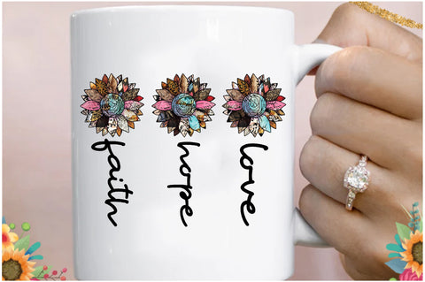 Faith Hope Love Sunflower Sublimation Sublimation Jagonath Roy 