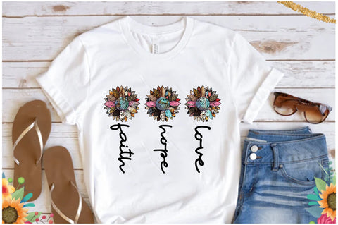 Faith Hope Love Sunflower Sublimation Sublimation Jagonath Roy 