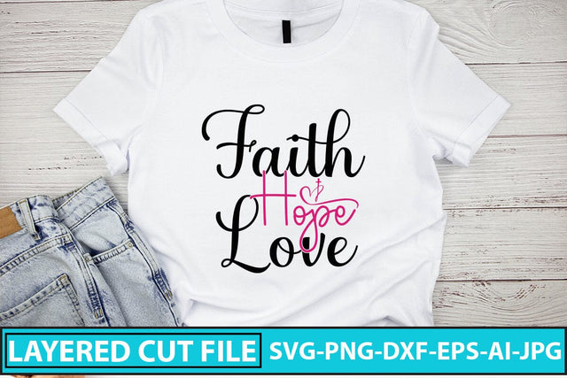 Faith Hope Love SVG Cut File SVG Syaman 