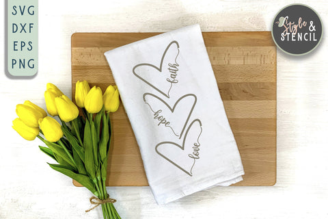 Faith Hope Love SVG - Faith SVG SVG Style and Stencil 