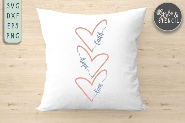 Faith Hope Love SVG - Faith SVG SVG Style and Stencil 