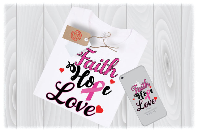 Faith Hope Love SVG Files for Cricut Designs | Breast Cancer SVG Files SVG My Sew Cute Boutique 