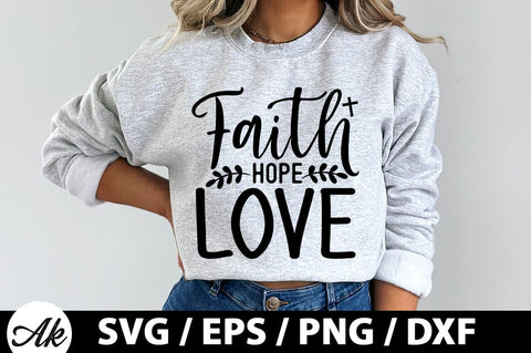 Faith hope love SVG SVG akazaddesign 