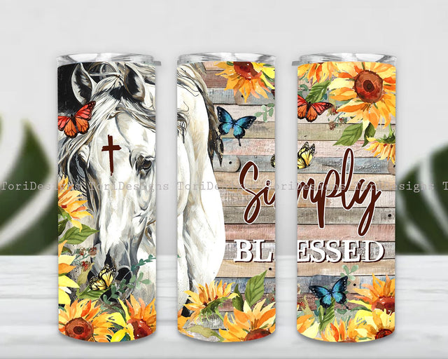 Faith Horse 20oz tumbler png,Flower Horse tumbler png, Horse png, Tumbler Sublimation Design ,Sunflower Horse tumbler wrap Sublimation ToriDesigns 