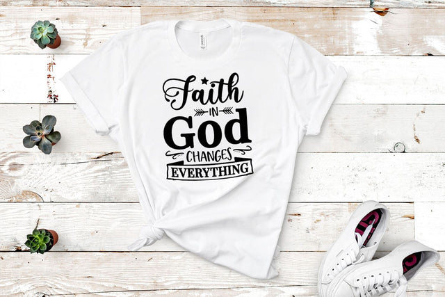 Faith in God Changes Everything SVG Cut File SVG Feya's Fonts and Crafts 