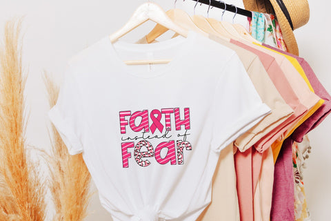 Faith instead of Fear, Beast Cancer PNG Sublimation CraftLabSVG 