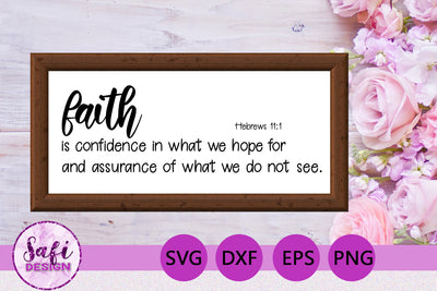 Faith is Confidence Bible Verse SVG SVG Safi Design 