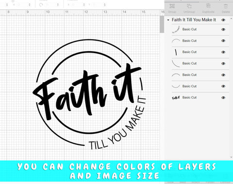 Faith It Till You Make It SVG, Christian Quote SVG SVG HappyDesignStudio 