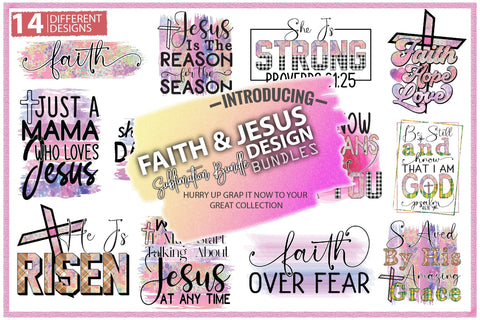 Faith & Jesus Sublimation Bundle Sublimation Creativeart88 