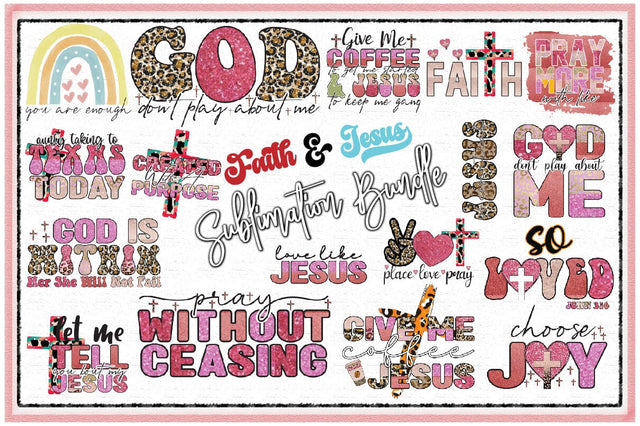 Faith & Jesus Sublimation Bundle Sublimation Creativeart88 