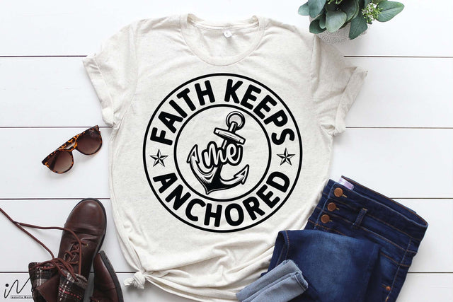 Faith keeps me anchored svg, Jesus svg, Faith svg, Storm svg, God svg, Faith svg, Storm t shirt svg, Christian t shirt svg, Digital files SVG Isabella Machell 