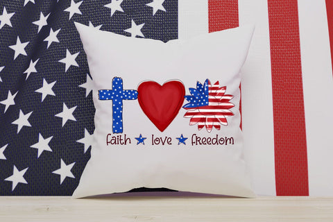 Faith Love Freedom Sublimation Sublimation QueenBrat Digital Designs 