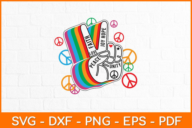 Faith Love Hand Peace Sign Svg Design SVG artprintfile 