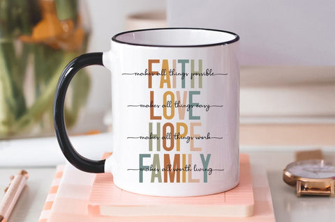 Faith Love Hope Family SVG - Faith svg, Motivational svg, Inspirational svg SVG Simply Cutz 
