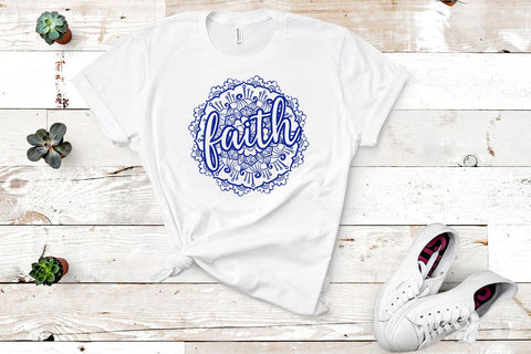 Faith Mandala SVG Cut File SVG Feya's Fonts and Crafts 