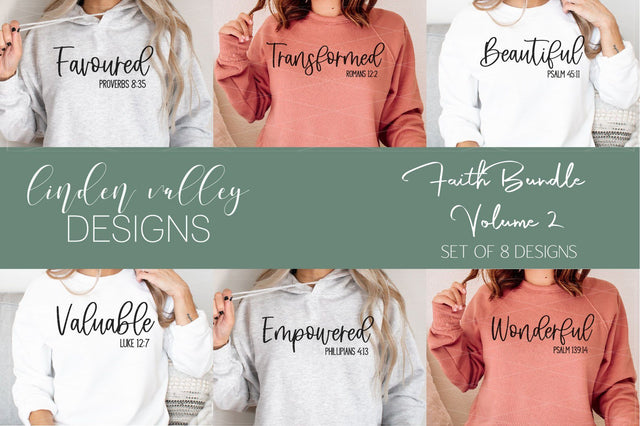 Faith Mini Bundle Volume 2|Religious Sayings |Scripture|Tshirt Bundle|Scripture Definitions SVG Linden Valley Designs 
