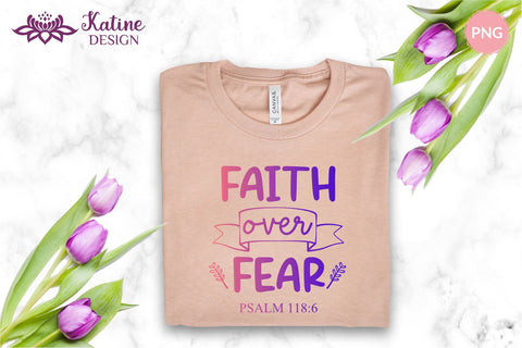 Faith over fear, Bible verse svg, christian svg, christian quote, scripture svg, faith svg, blessed svg, religious svg. Png, Jpg, Dxf, Eps Svg, Cut File for Cricut and Silhouette. SVG KatineDesign 