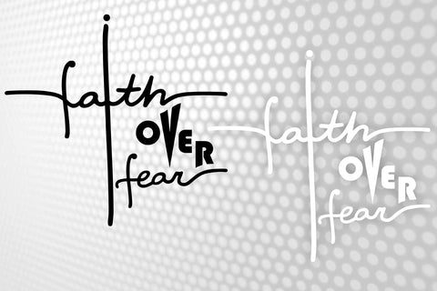 Faith over fear Svg | Breast cancer svg | Faith Sign Svg | Black and White Style - Svg,Png,Eps,Pdf | Cricut Cutting File | SVG 1uniqueminute 