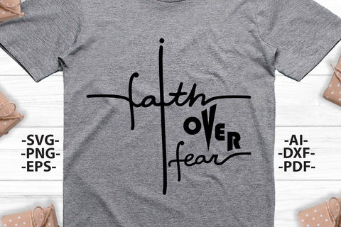 Faith over fear Svg | Breast cancer svg | Faith Sign Svg | Black and White Style - Svg,Png,Eps,Pdf | Cricut Cutting File | SVG 1uniqueminute 