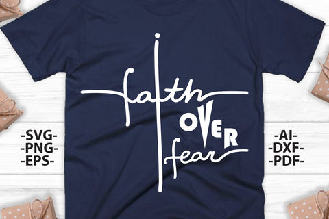 Faith over fear Svg | Breast cancer svg | Faith Sign Svg | Black and White Style - Svg,Png,Eps,Pdf | Cricut Cutting File | SVG 1uniqueminute 