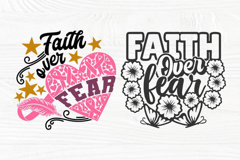 Faith Over Fear SVG Bundle, Breast Cancer Shirt SVG TonisArtStudio 