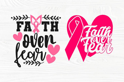 Faith Over Fear SVG Bundle, Breast Cancer Shirt SVG TonisArtStudio 