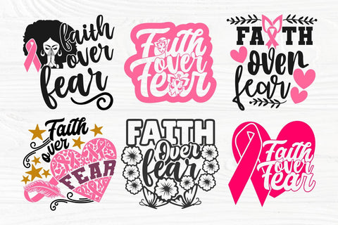 Faith Over Fear SVG Bundle, Breast Cancer Shirt SVG TonisArtStudio 