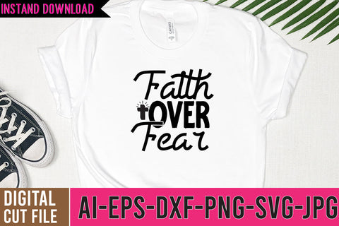 Faith Over Fear SVG Cut File SVG BlackCatsMedia 