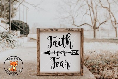 Faith Over Fear Svg Png Dxf, Scripture Svg, cut file SVG RedFoxDesignsUS 