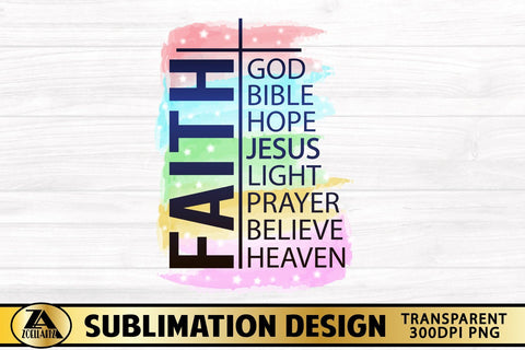 FAITH PNG Christian Sublimation Design JESUS PNG Bible Quote SVG zoellartz 
