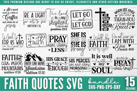 Faith Quotes SVG Bundle SVG DESIGNISTIC 