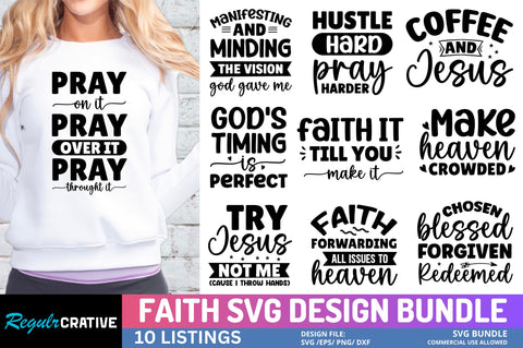 Faith Quotes SVG Bundle SVG Regulrcrative 