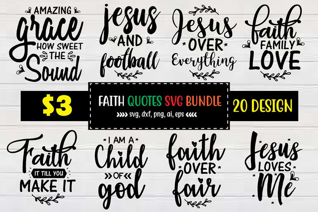 Faith Quotes SVG Bundle SVG shah alam 