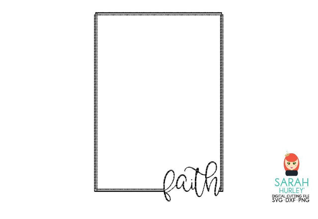 Faith Rectangle Frame SVG Sarah Hurley 