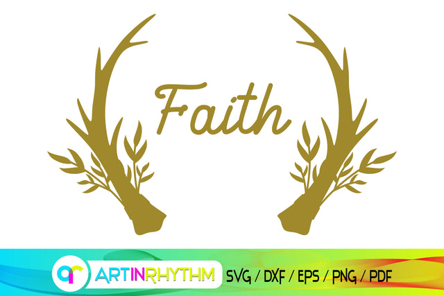 faith svg, antler svg, deer svg, elk svg SVG Artinrhythm shop 