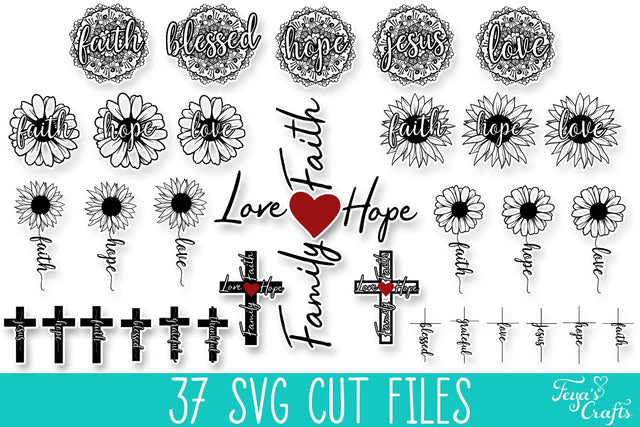 Faith SVG Bundle | Christian SVG Cut Files Bundle SVG Feya's Fonts and Crafts 