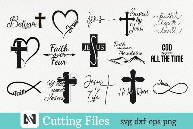 Faith Svg Bundle, Christian Svg, Jesus Svg, Religious Svg SVG Pinoyart Kreatib 
