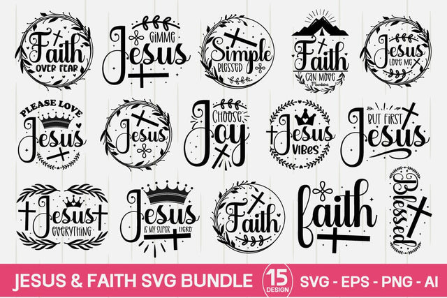 Faith Svg Bundle , Jesus & Faith Svg Bundle SVG designmaster24 