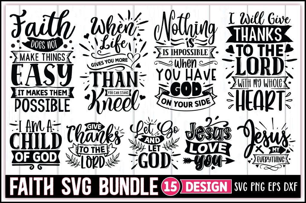 Faith SVG Bundle - So Fontsy
