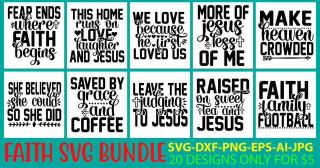 Faith Svg Bundle SVG Syaman 