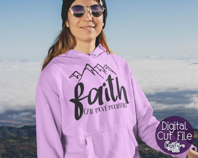 Faith Svg - Christian Svg - Faith Can Move Mountains SVG SVG Crafty Mama Studios 