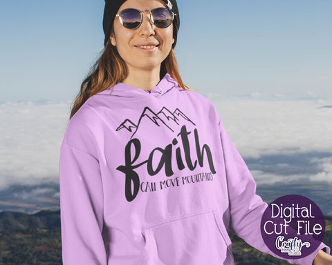 Faith Svg - Christian Svg - Faith Can Move Mountains SVG SVG Crafty Mama Studios 