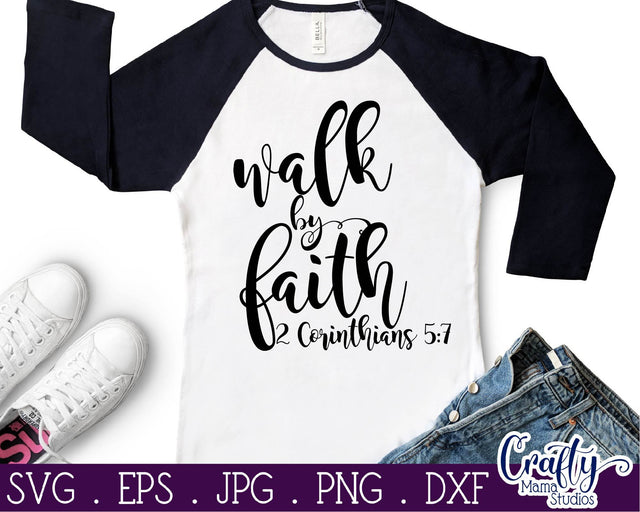 Faith Svg - Christian Svg - Walk By Faith SVG SVG Crafty Mama Studios 
