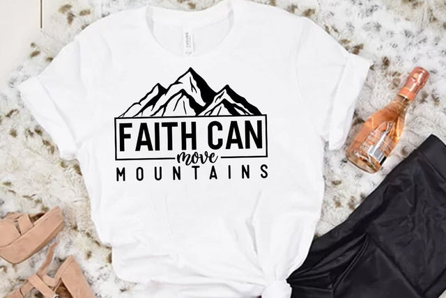 Faith SVG Design, Faith can move mountains SVG FiveStarCrafting 
