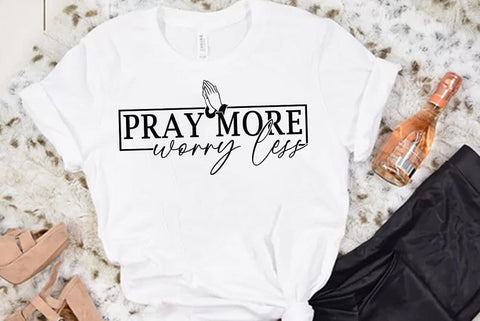 Faith SVG Design, Pray more worry less SVG FiveStarCrafting 