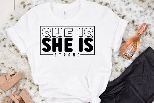 Faith SVG Design, She is strong SVG FiveStarCrafting 