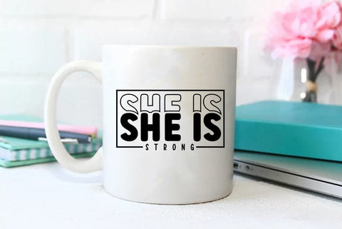 Faith SVG Design, She is strong SVG FiveStarCrafting 