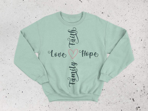 Faith svg, Hope svg, Family svg, Cross svg, Christian svg, Religious svg, Jesus cross svg, church svg, faith cross svg, religion baptism svg SVG CutLeafSvg 
